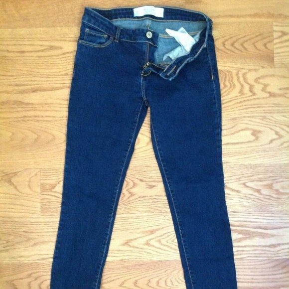 ABERCROMBIE FITCH SUPER SKINNY JEANS WOMENS 4S DARK BLUE STRETCH DENIM 27x29 - Picture 9 of 13